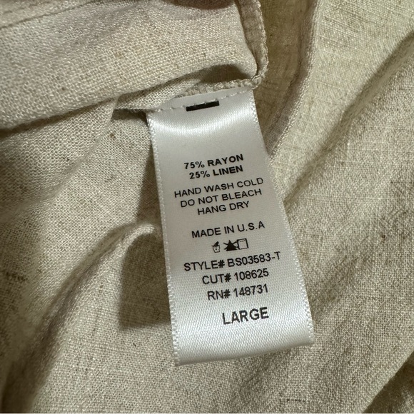 NWOT Pink Lily Tan/Cream Two-Piece. Tie Crop Top and Skirt - Picture 10 of 10